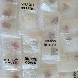 Lot of 18 Sets of New Button Covers- Different Themes Patriot, Nautical, Fruit